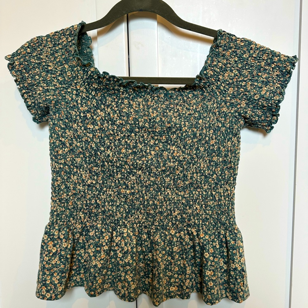 Floral Green AE Top